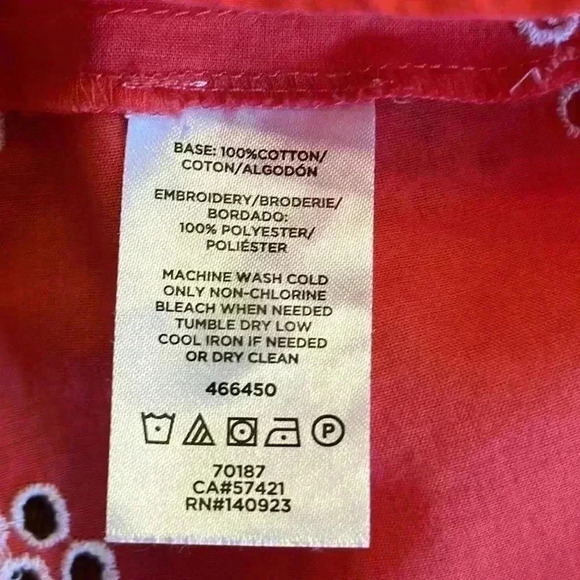 LOFT | Paradise Shell Flutter Sleeve Eyelet Blouse - Picture 6 of 6